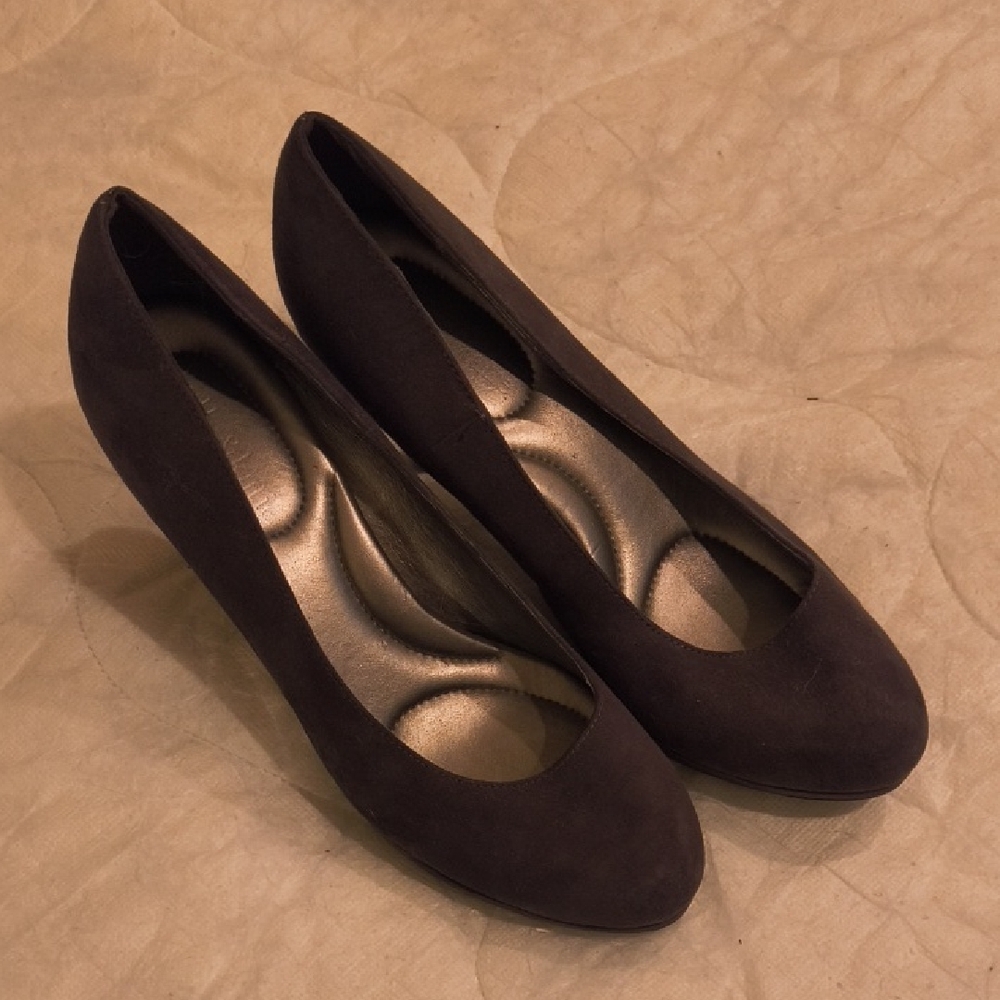 Suede Slate/Grey Women's Heels